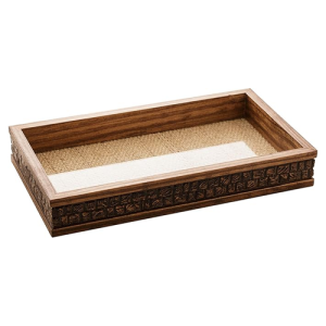 BANDEJA MADEIRA COQUINHO C SISAL NATURAL 30x17x4cm 13447