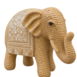 Elefante de Vime com Manta Ornamental