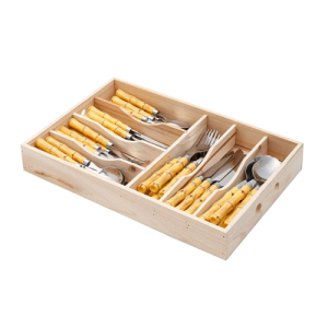 FAQUEIRO 42PC ACO INOX C CABO PLASTICO BAMBU