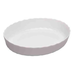 TRAVESSA OVAL DE VIDRO OPALINO SMART CUISINE TRIANON BRANCA