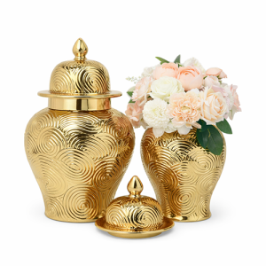 VASO CER IMP J216G-S (DOURADO TRABALHADO)
